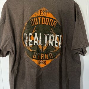 Realtree Men's Brown and Orange Graphic Tee